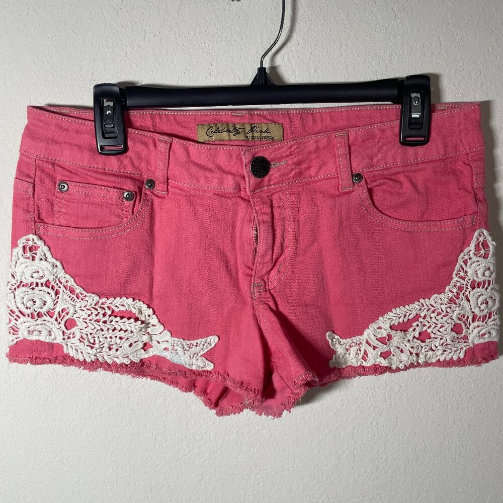 Celebrity Pink Original Denim Pink Lace Accent SIZE 11 Y2K Style